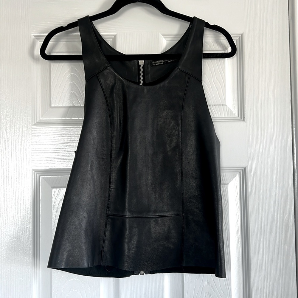 AllSAINTS LEATHER TOP